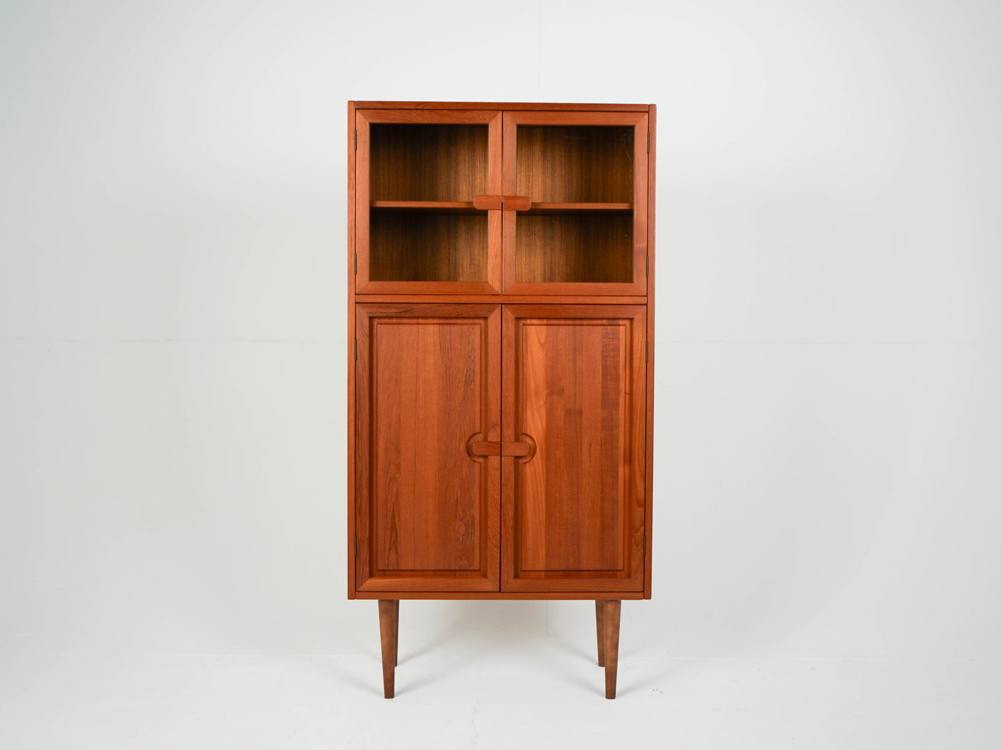 Teak Vitrine Highboard Schrank Vintage 60er Mid Century Dänisch