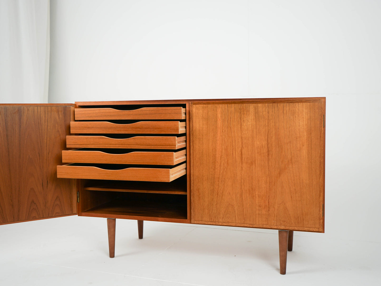 Teak Sideboard Schrank Omann Jun Vinyl Vintage Mid Century