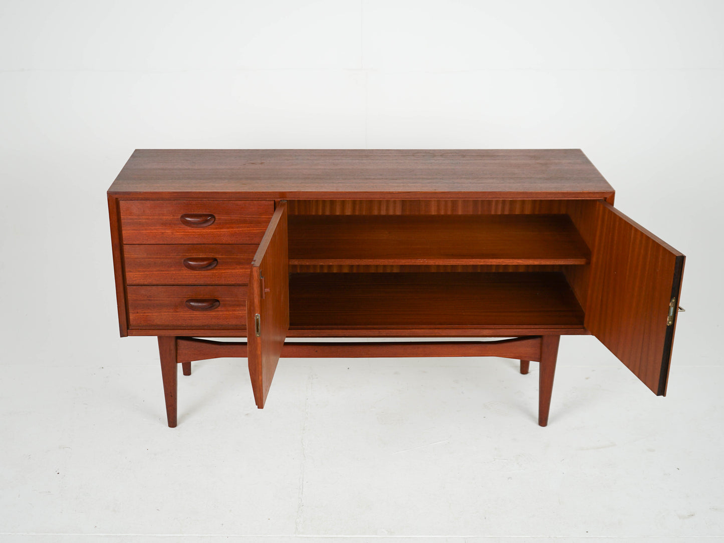 Teak Sideboard Schrank Anrichte Vinyl Vintage Mid Century