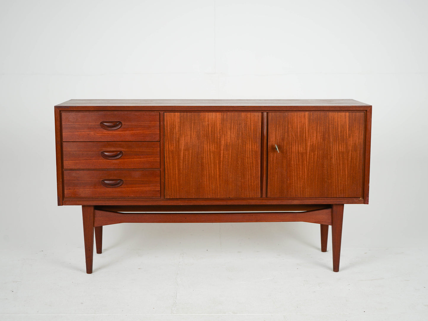 Teak Sideboard Schrank Anrichte Vinyl Vintage Mid Century