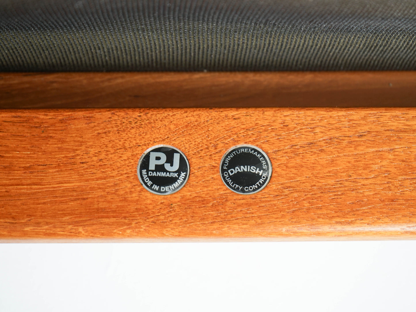 Vintage Teak Sofa Couch Beige Mid Century