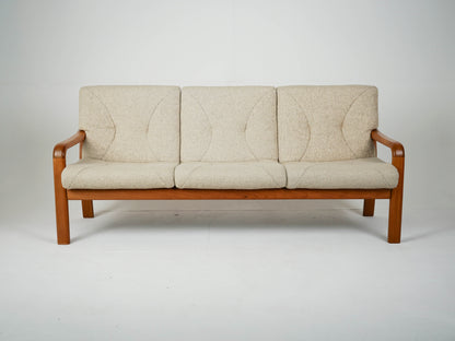 Vintage Sofa Beige Couch 60er Mid Century Retro Dänisch