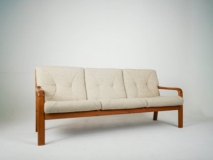Vintage Sofa Beige Couch 60er Mid Century Retro Dänisch