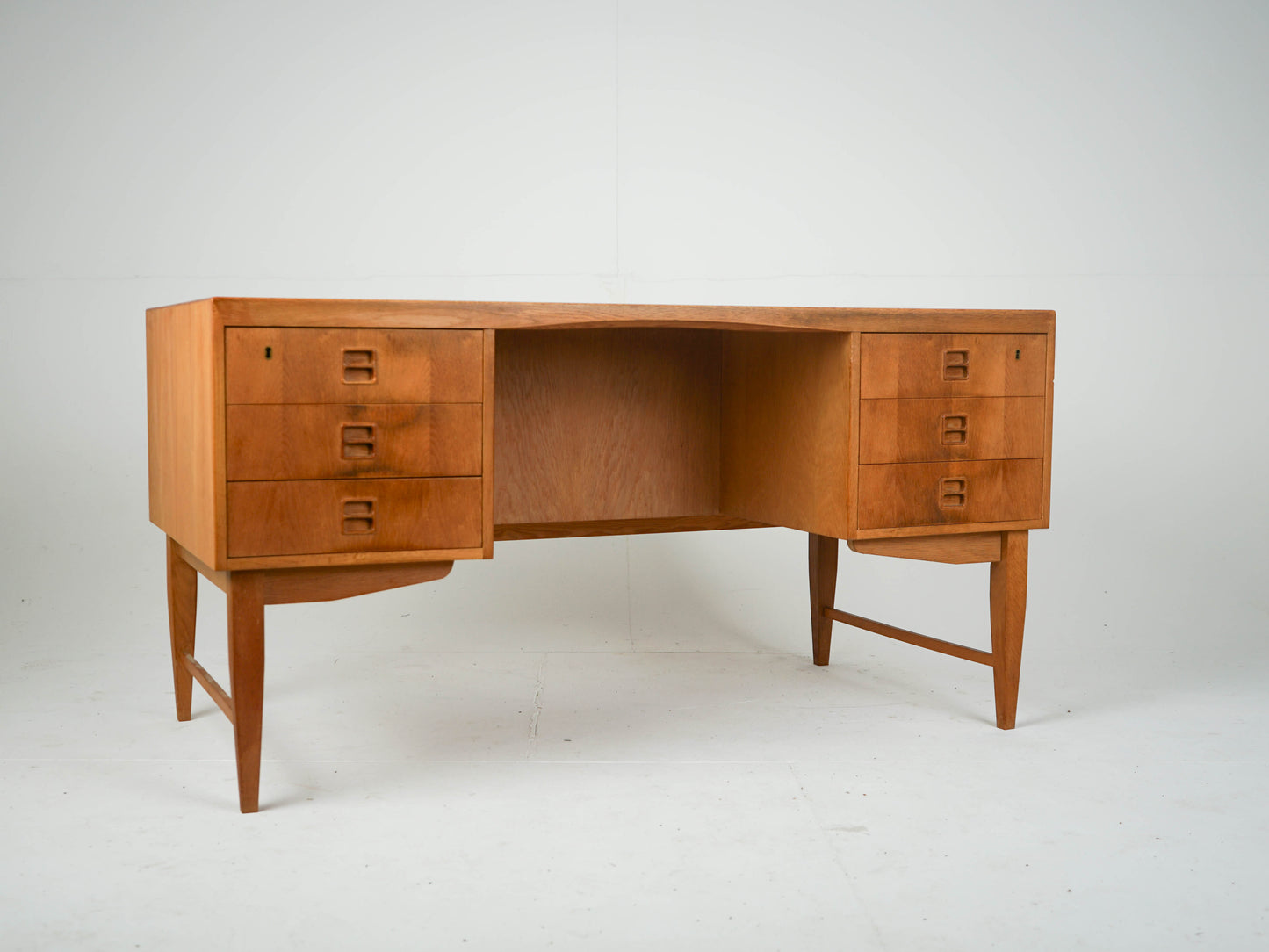 Vintage Schreibtisch Eiche Desk Mid Century 60er