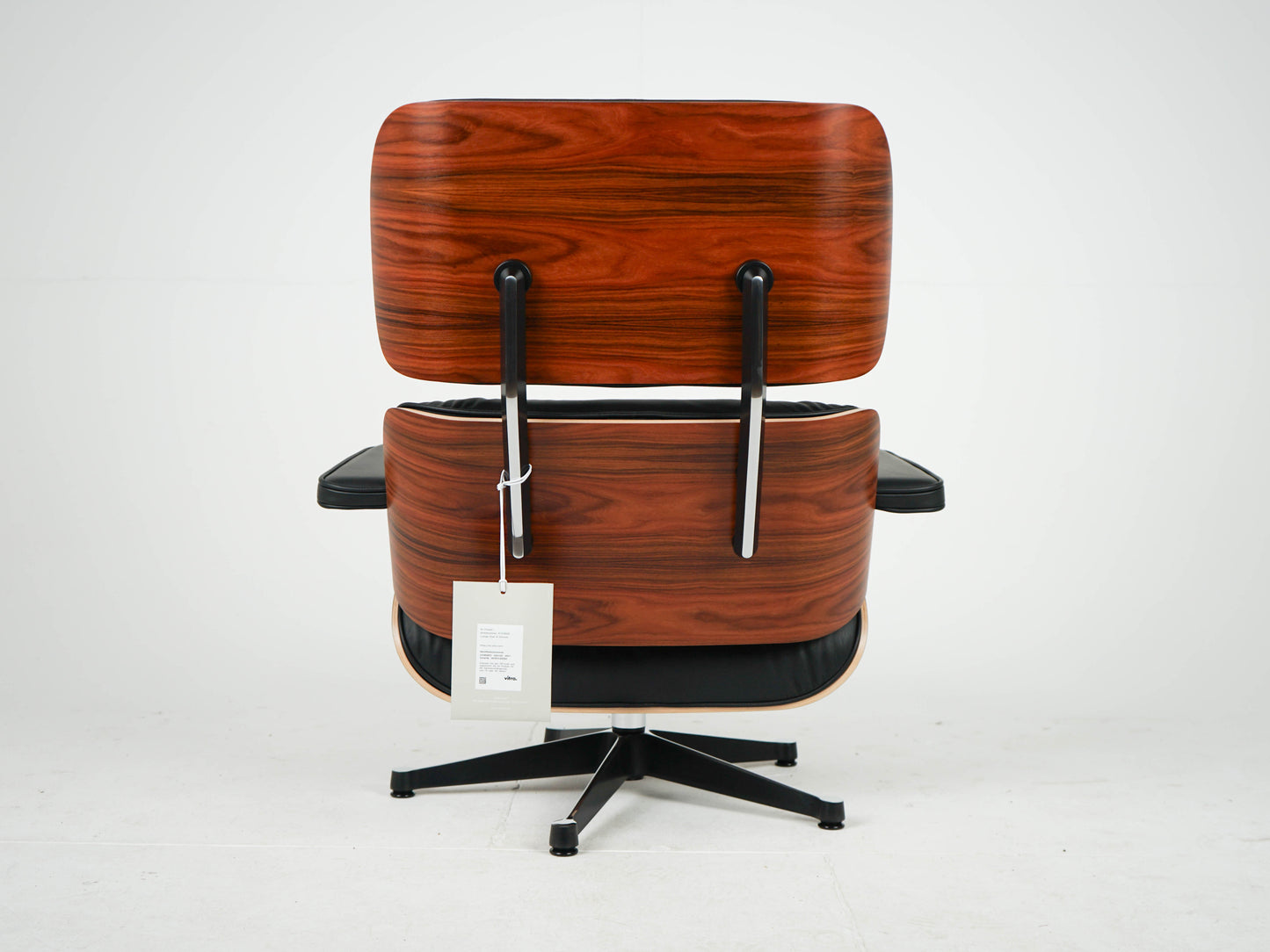 Eames Lounge Chair & Ottoman Neuwertig Nero Leder