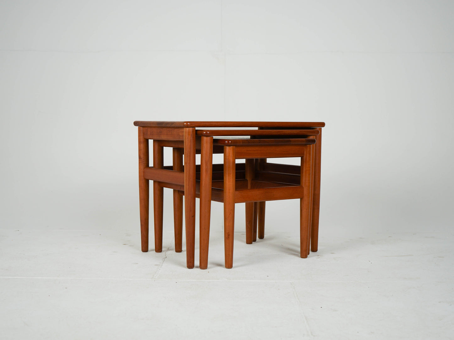 Teak Satztische Beistelltisch Teak Mid Century