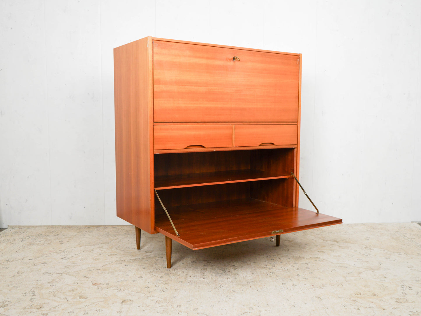 Teak Sekretär Kommode Vintage 60er Mid Century Retro Dänisch