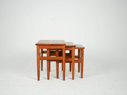 Teak Satztische Beistelltisch Teak Mid Century