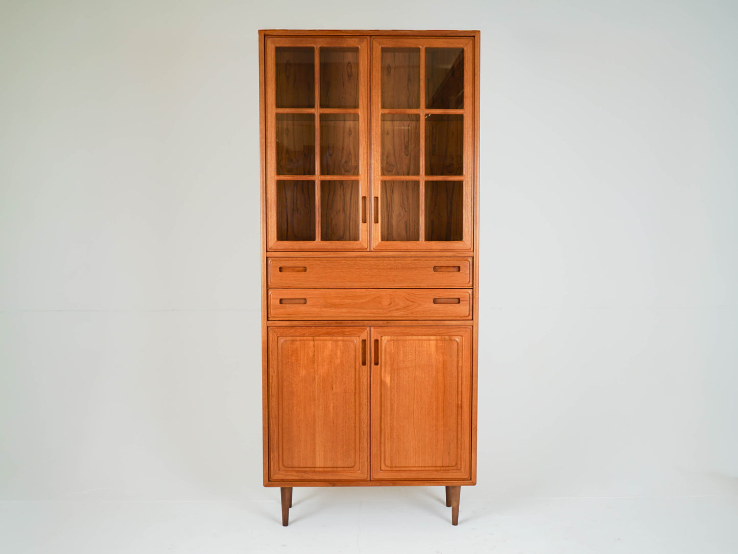 Teak Schrank Kleiderschrank Vitrine Dänisch Vintage Mid Century