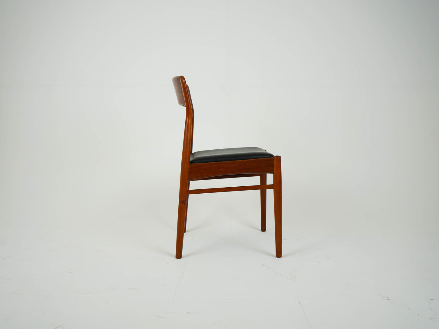 SET 6x Teak Leder Stuhl Vintage Henning Kjærnulf Mid Century