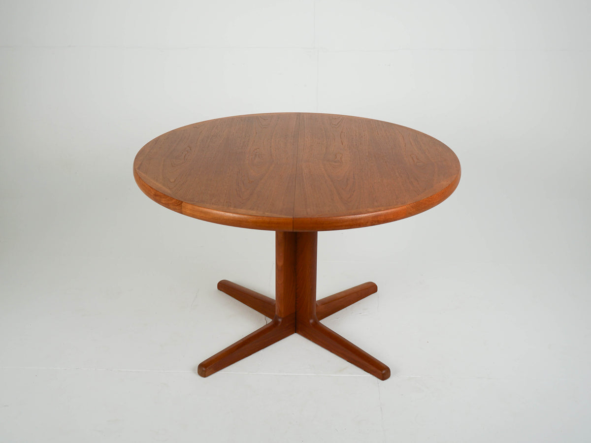 Vintage Teak Esstisch Rund Ausziehtisch Mid Century
