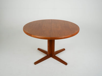 Vintage Teak Esstisch Rund Ausziehtisch Mid Century