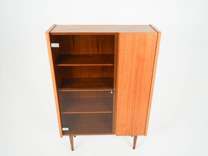 Vintage Teak Vitrine Schrank Vintage Mid Century Danish
