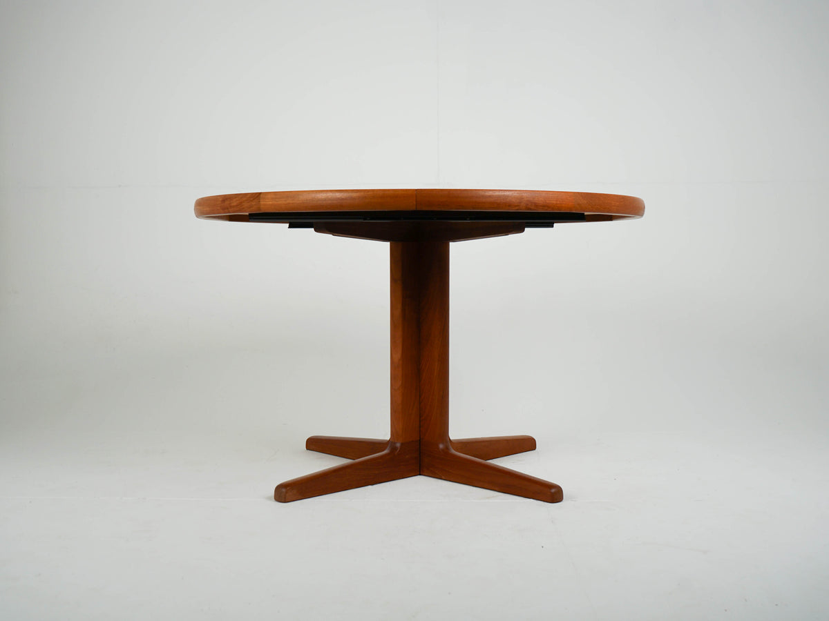 Vintage Teak Esstisch Rund Ausziehtisch Mid Century