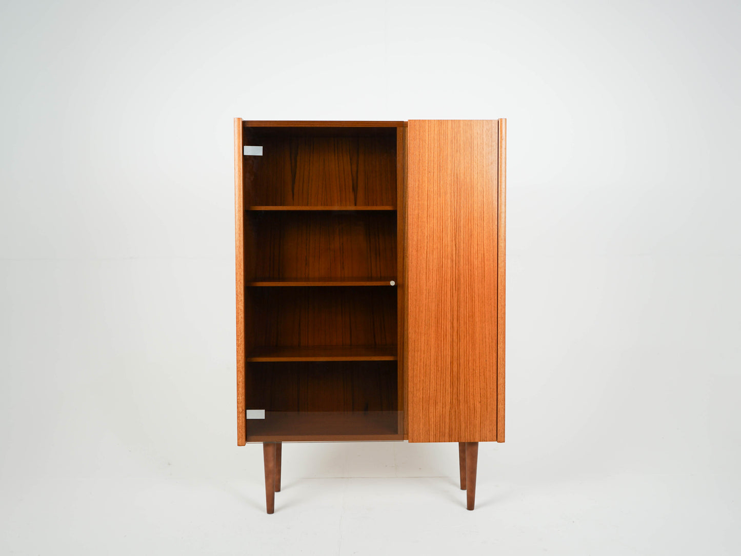 Vintage Teak Vitrine Schrank Vintage Mid Century Danish