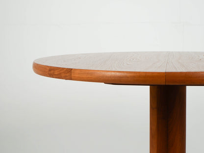 Vintage Teak Esstisch Rund Ausziehtisch Mid Century