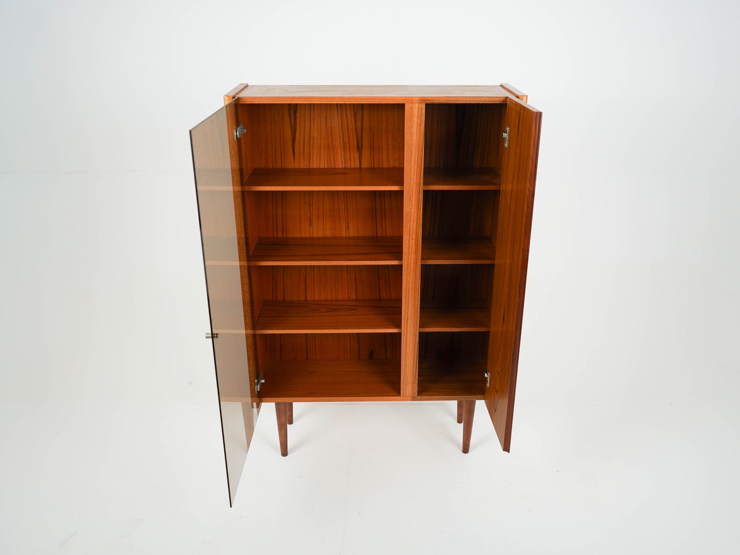 Vintage Teak Vitrine Schrank Vintage Mid Century Danish