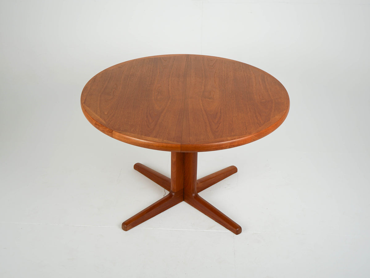 Vintage Teak Esstisch Rund Ausziehtisch Mid Century