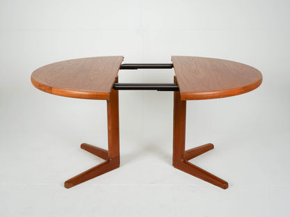 Vintage Teak Esstisch Rund Ausziehtisch Mid Century