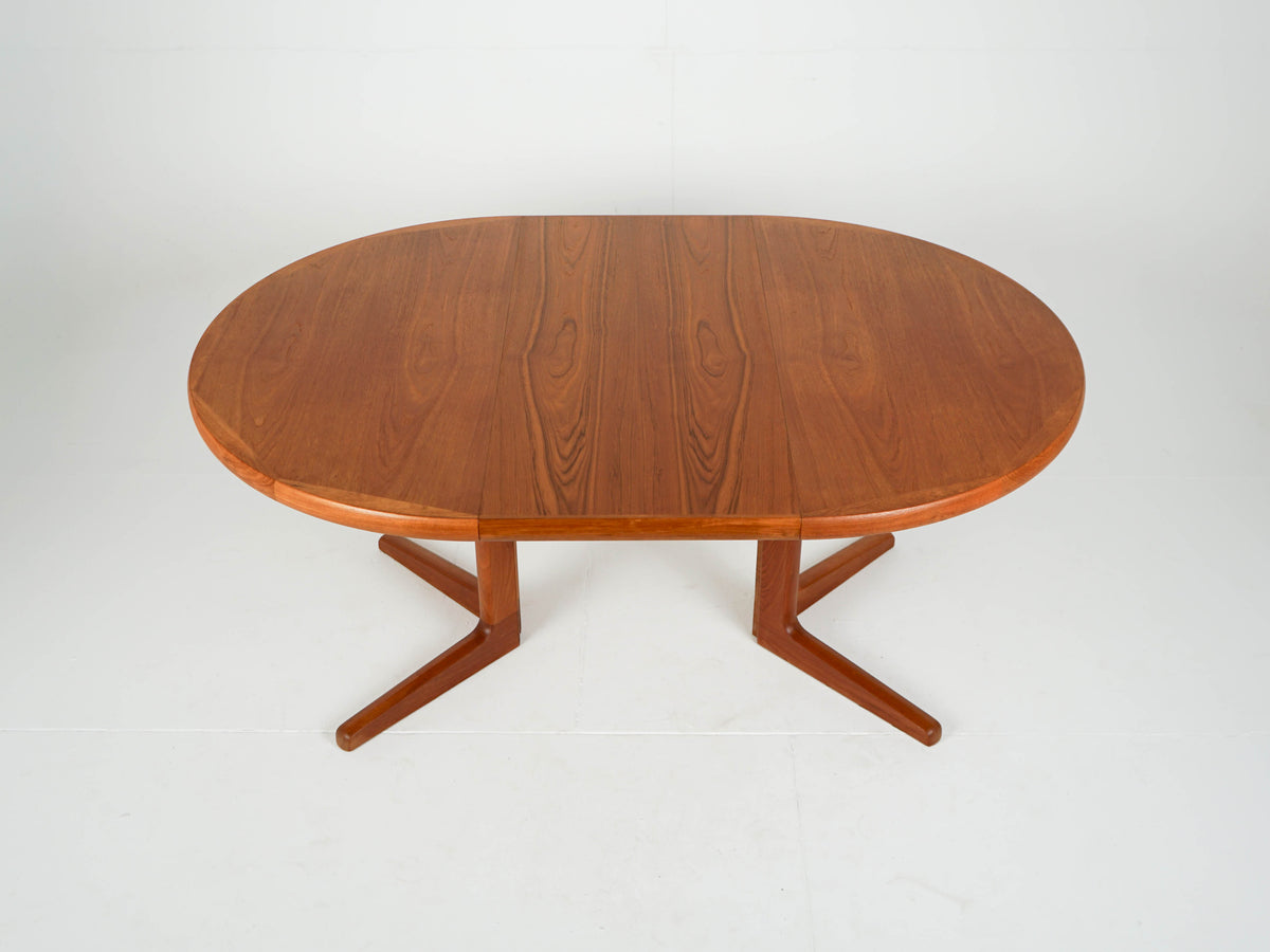 Vintage Teak Esstisch Rund Ausziehtisch Mid Century