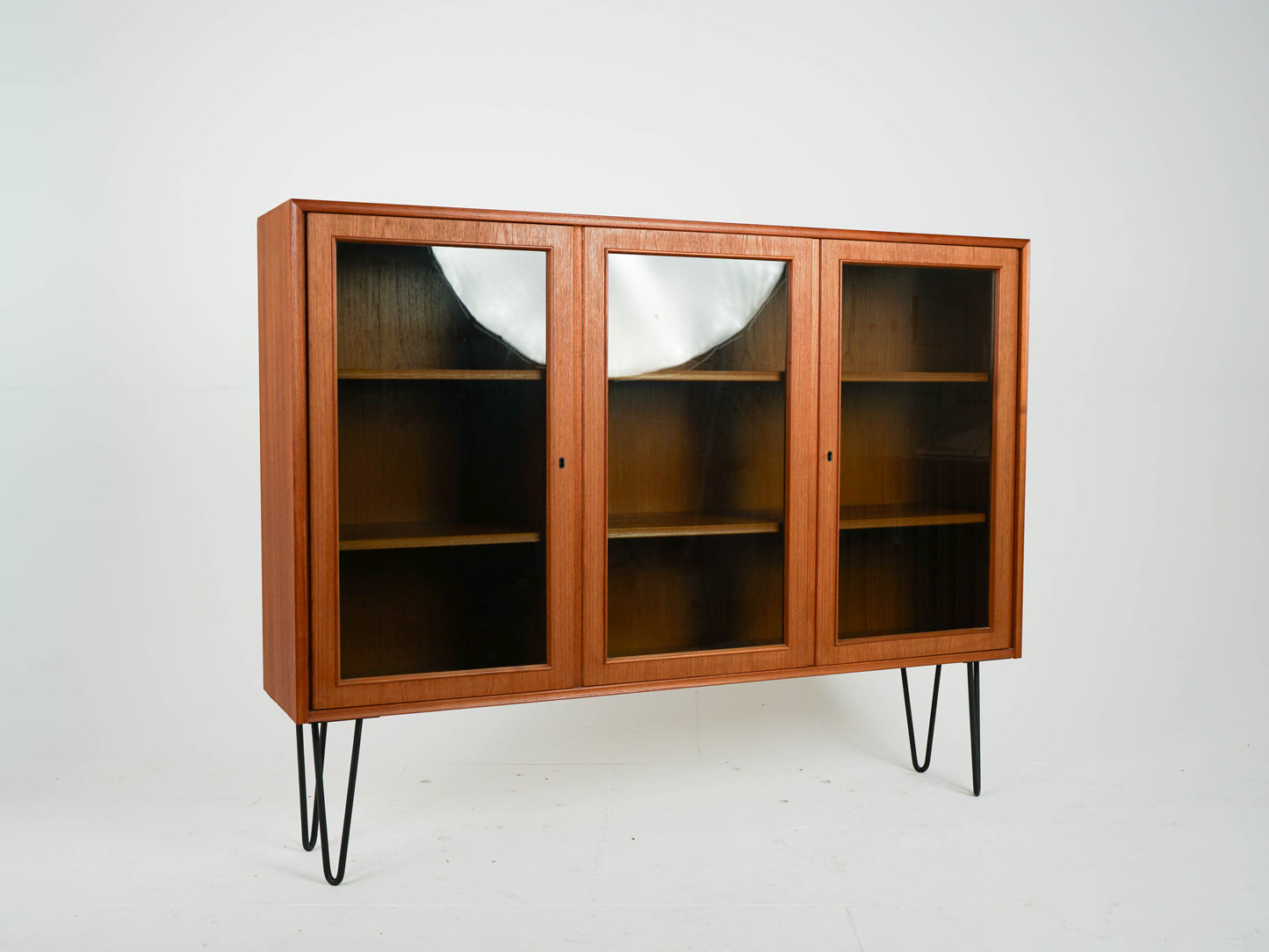 Teak Vitrine Highboard Schrank Vintage 60er Mid Century Dänisch