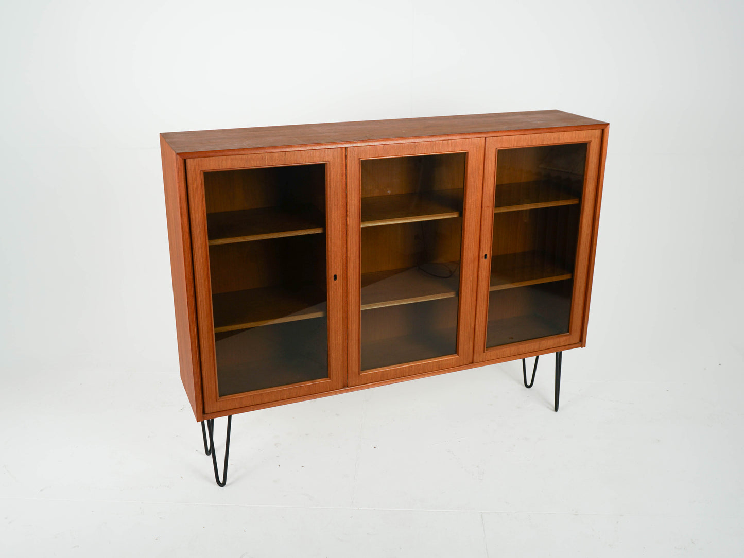 Teak Vitrine Highboard Schrank Vintage 60er Mid Century Dänisch
