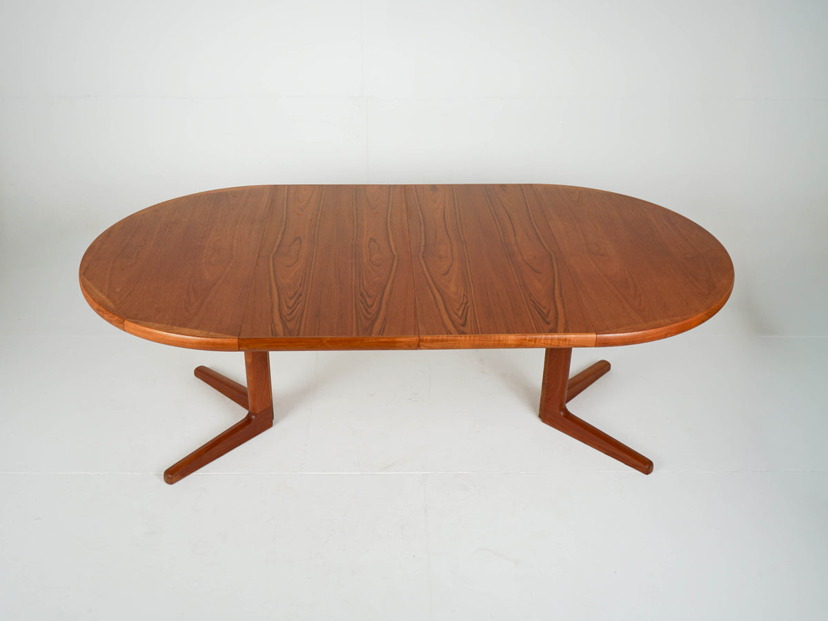 Vintage Teak Esstisch Rund Ausziehtisch Mid Century
