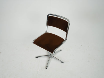 1v2 Chrome Stuhl Esszimmerstuhl EKA Mid Century Retro