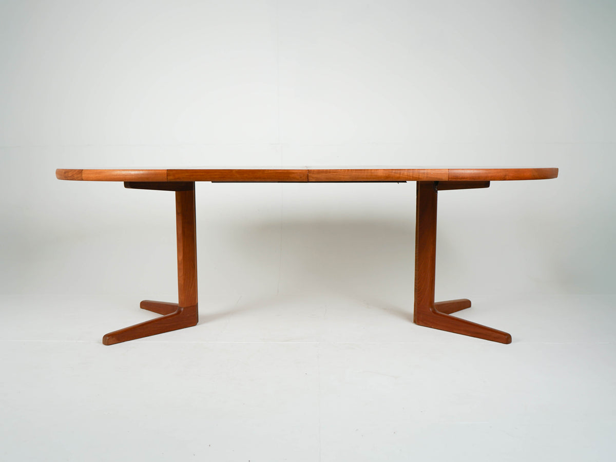 Vintage Teak Esstisch Rund Ausziehtisch Mid Century