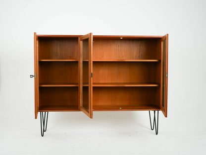 Teak Vitrine Highboard Schrank Vintage 60er Mid Century Dänisch