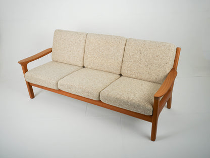 Vintage Sofa Couch mit Ottomane 60er Mid Century Retro Dänisch
