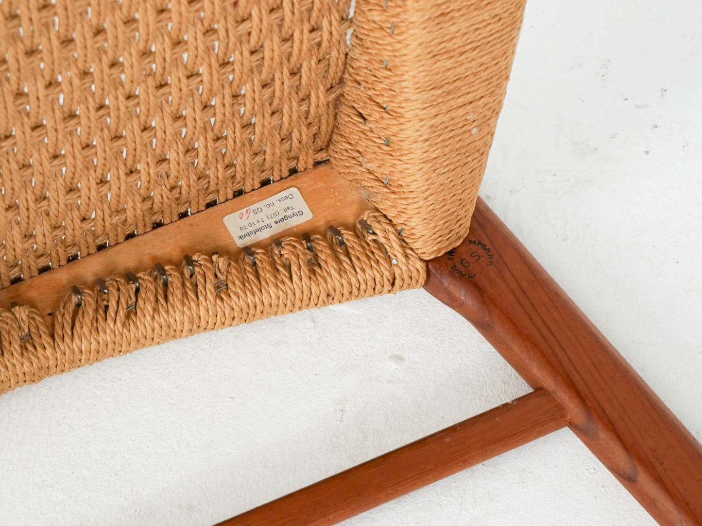 Arne Wahl Iversen Teak Stuhl GS61