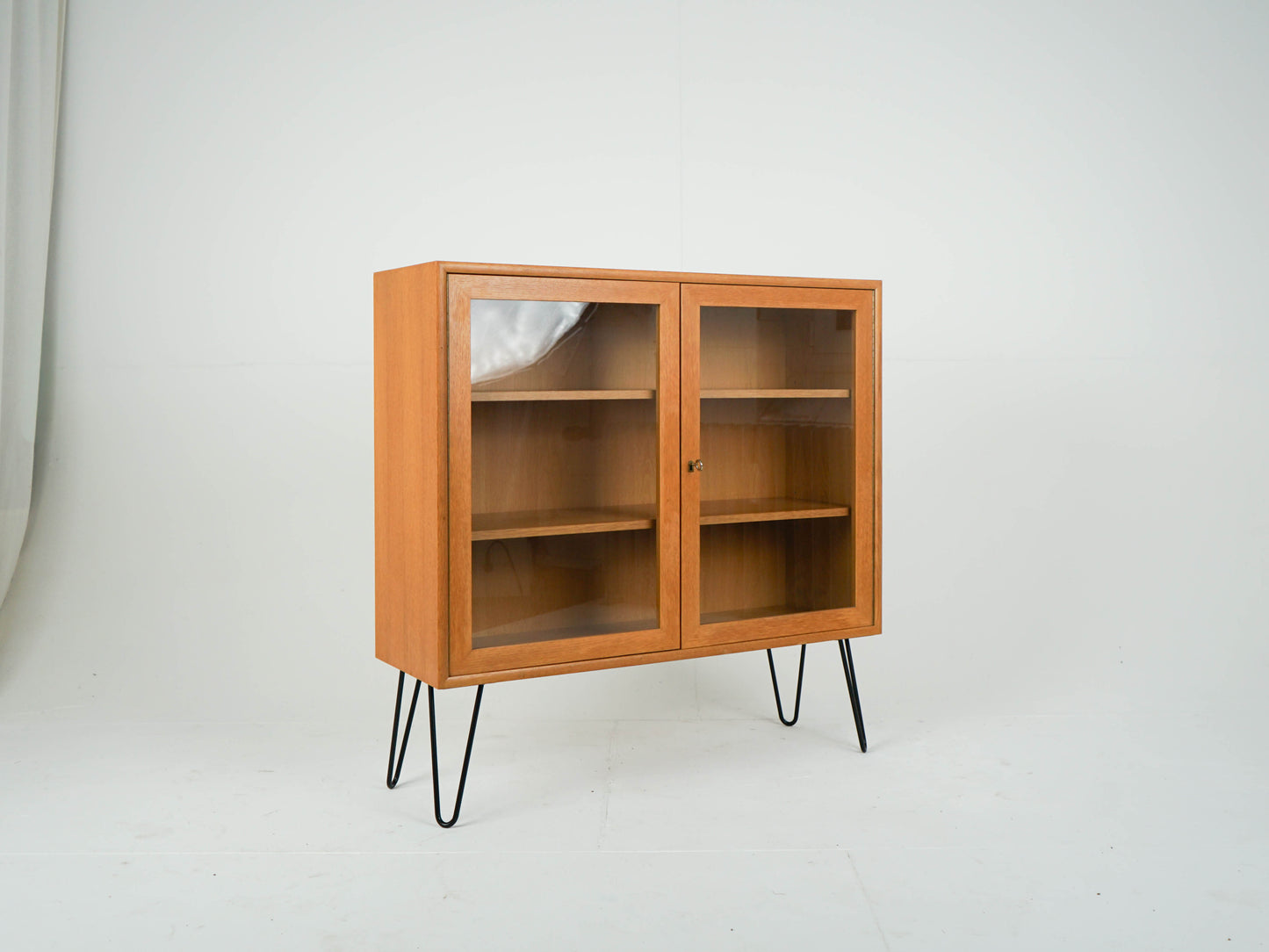 Schrank Eiche Vitrine Anrichte Dänisch Vintage 60er Mid Century