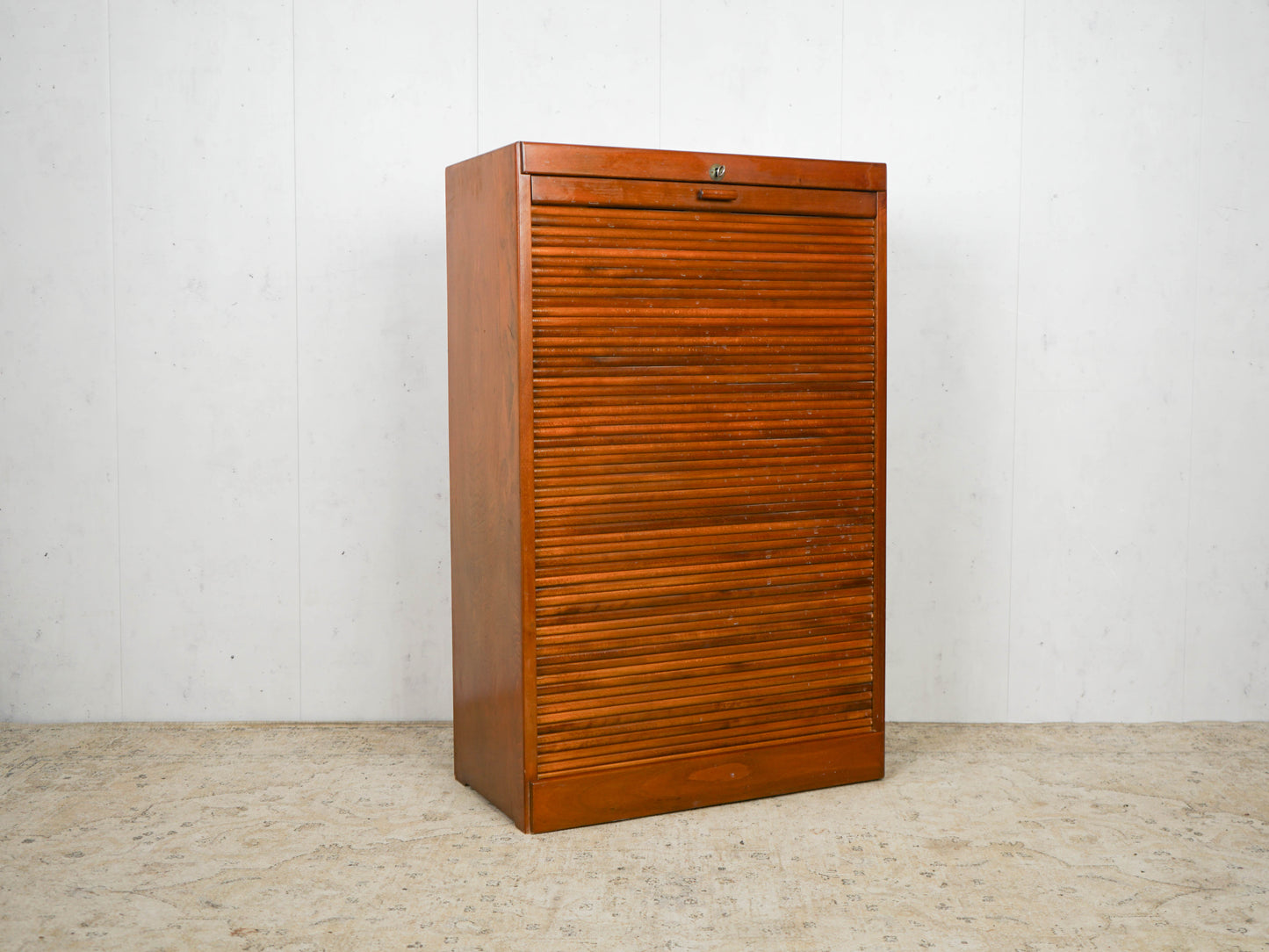 Teak Jalousieschrank Kommode Dänisch Vintage 60er Mid Century