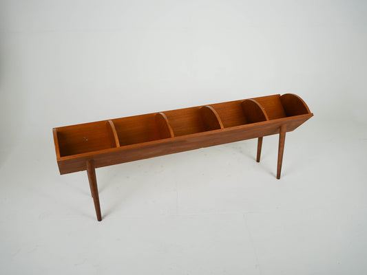 Teak Schallplatten Regal Vinyl Dänisch Vintage 60er Mid Century