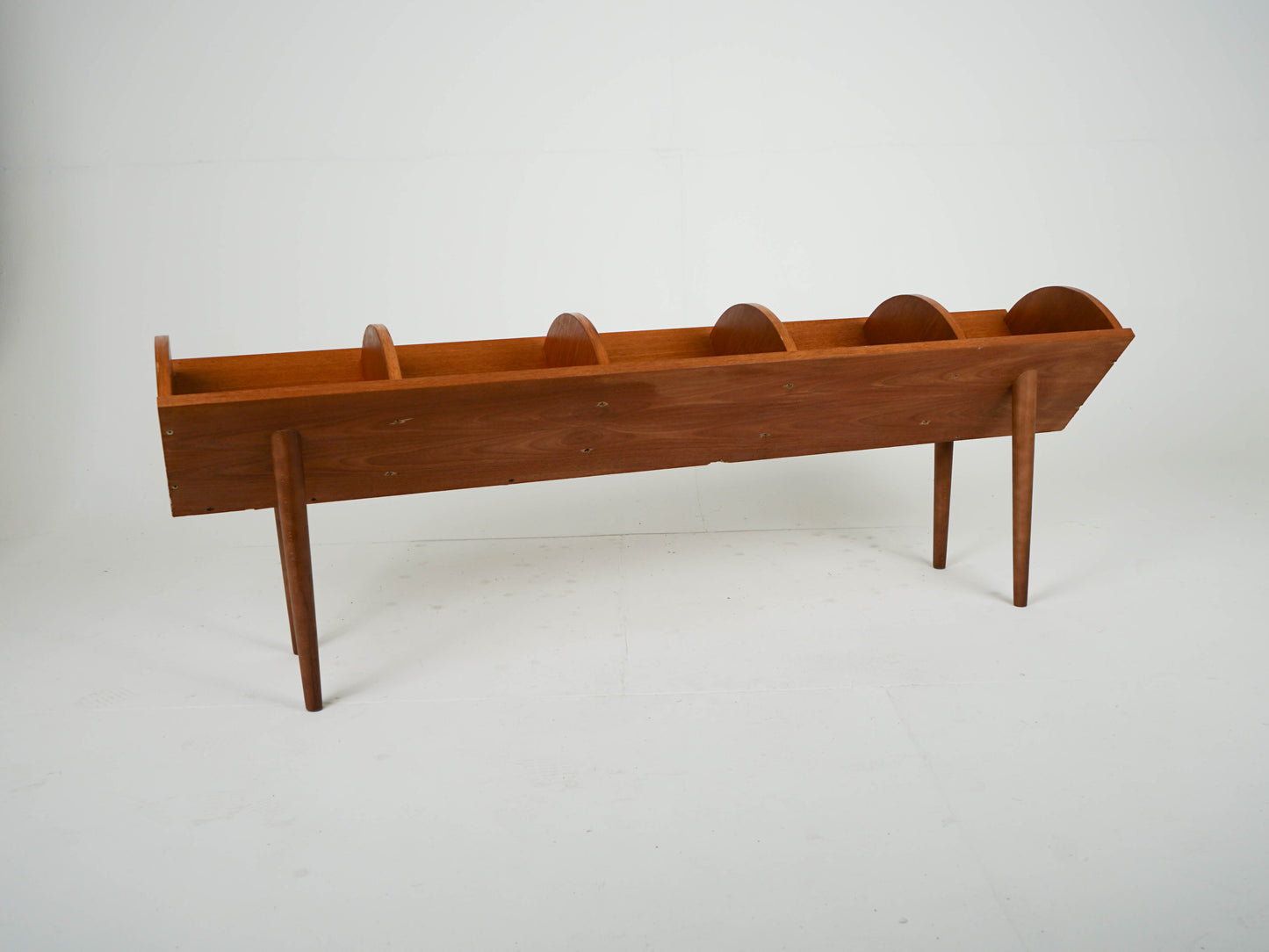 Teak Schallplatten Regal Vinyl Dänisch Vintage 60er Mid Century