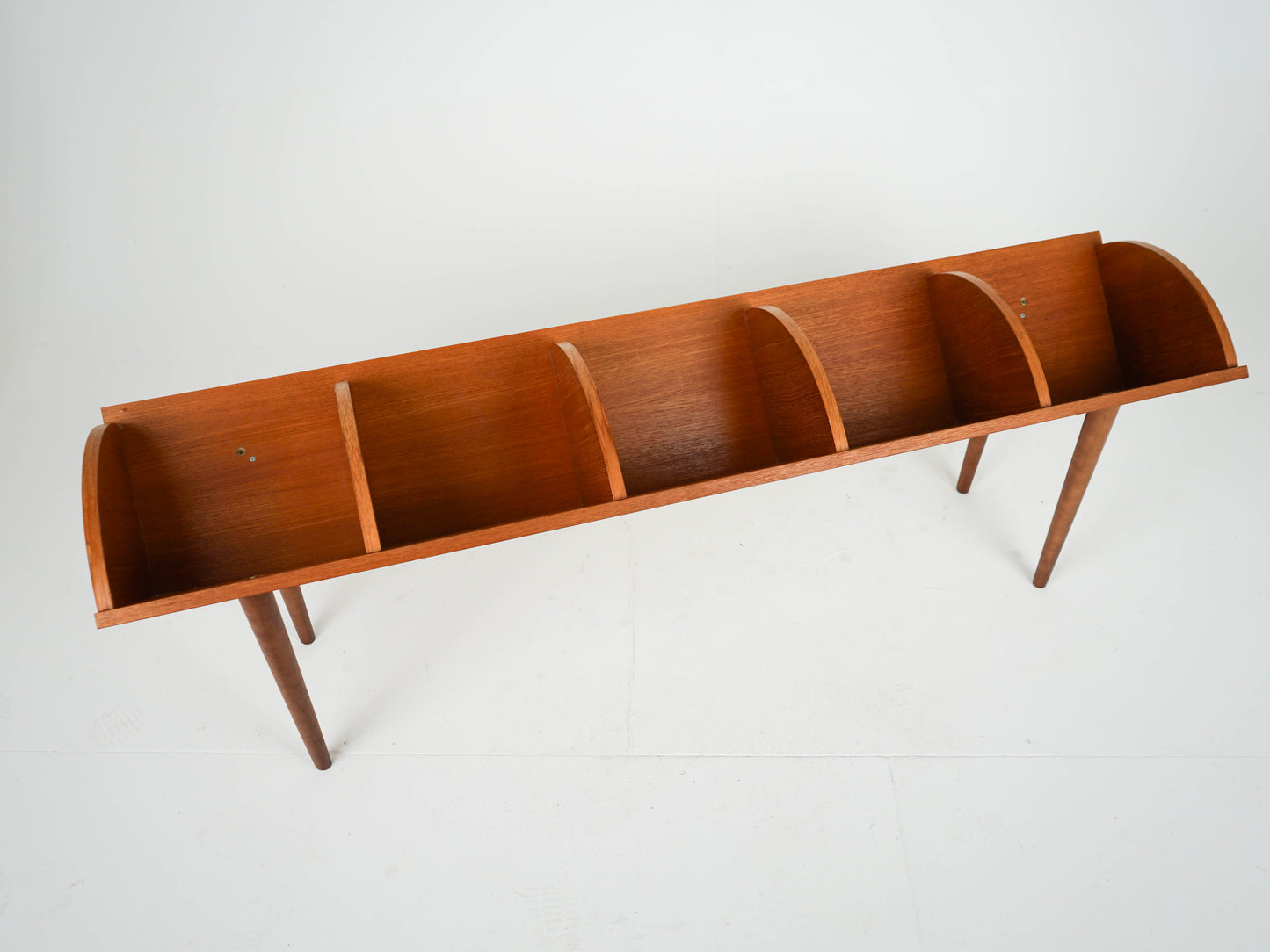 Teak Schallplatten Regal Vinyl Dänisch Vintage 60er Mid Century