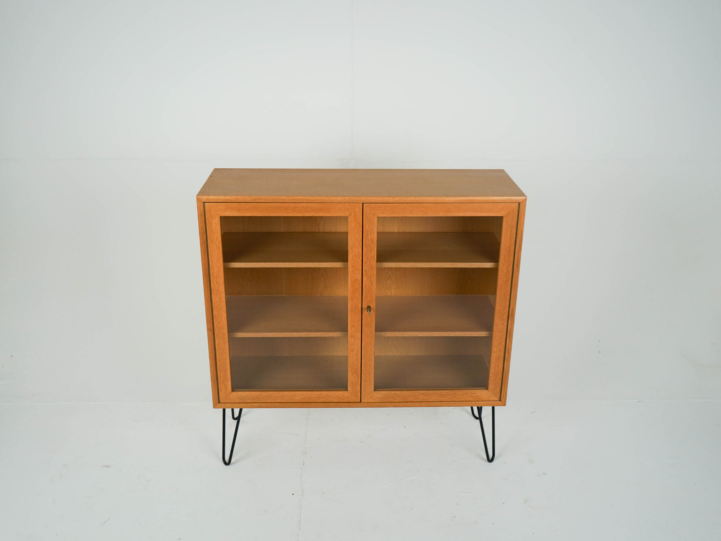 Schrank Eiche Vitrine Anrichte Dänisch Vintage 60er Mid Century