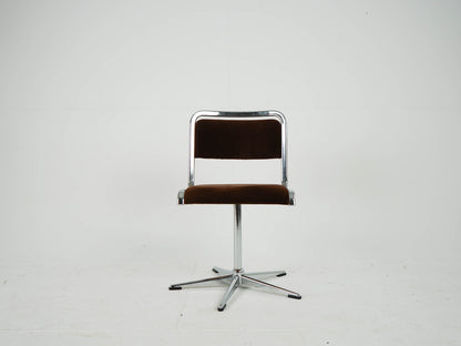 1v2 Chrome Stuhl Esszimmerstuhl EKA Mid Century Retro