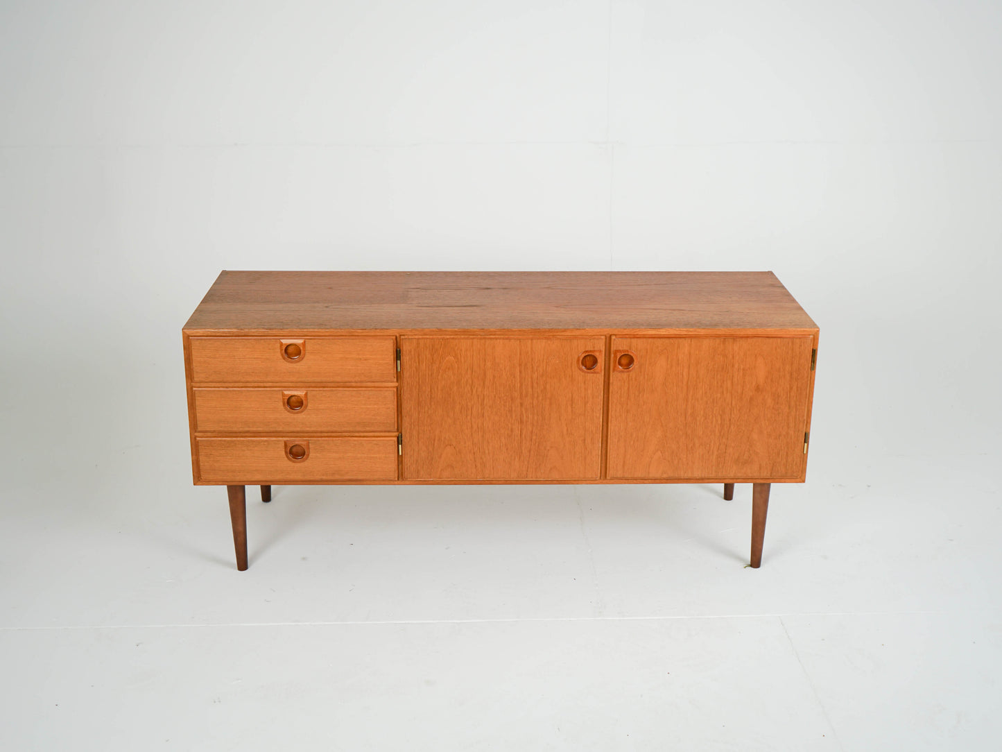 Teak Sideboard Schrank Anrichte Vinyl Vintage Mid Century