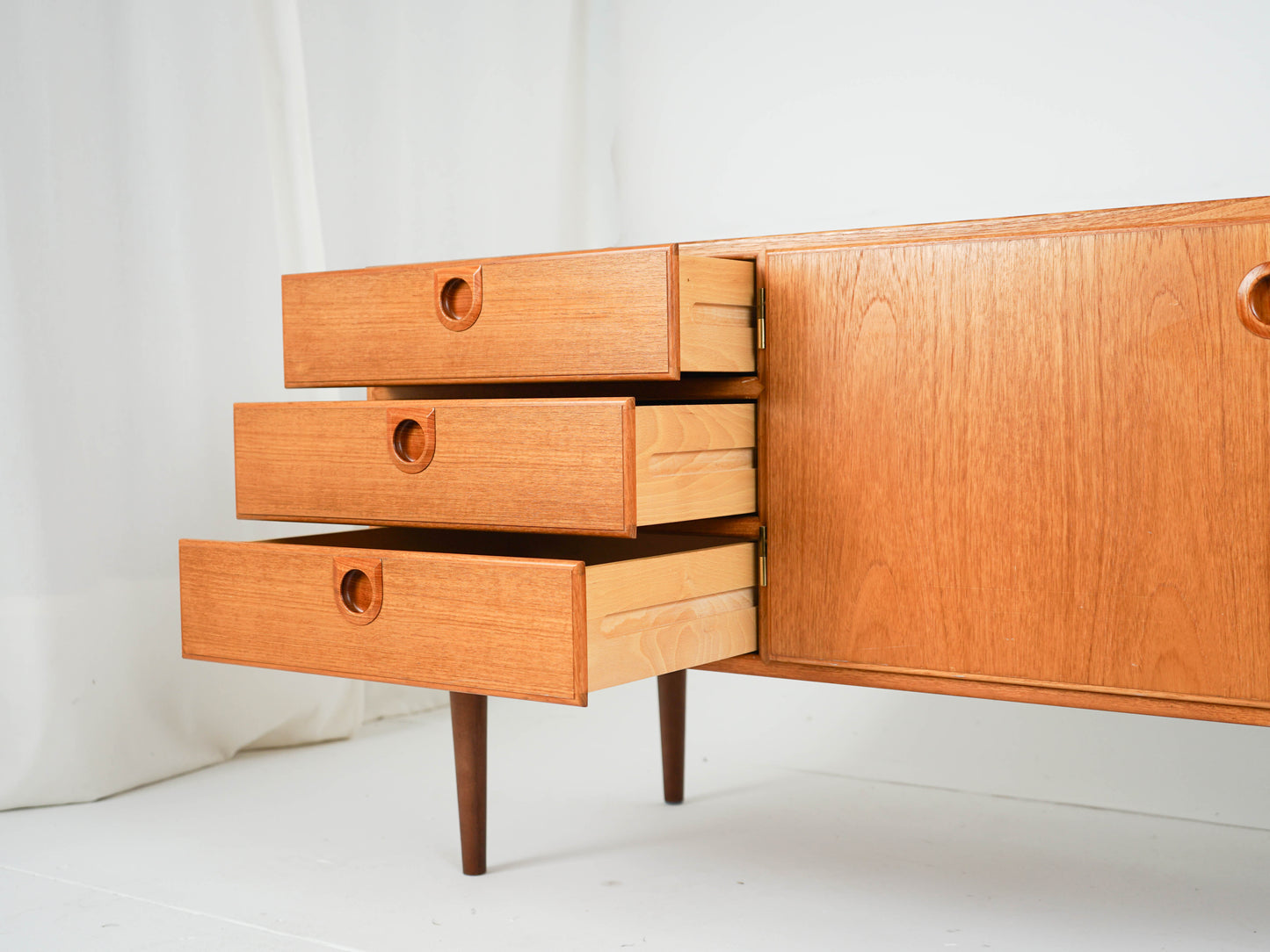 Teak Sideboard Schrank Anrichte Vinyl Vintage Mid Century