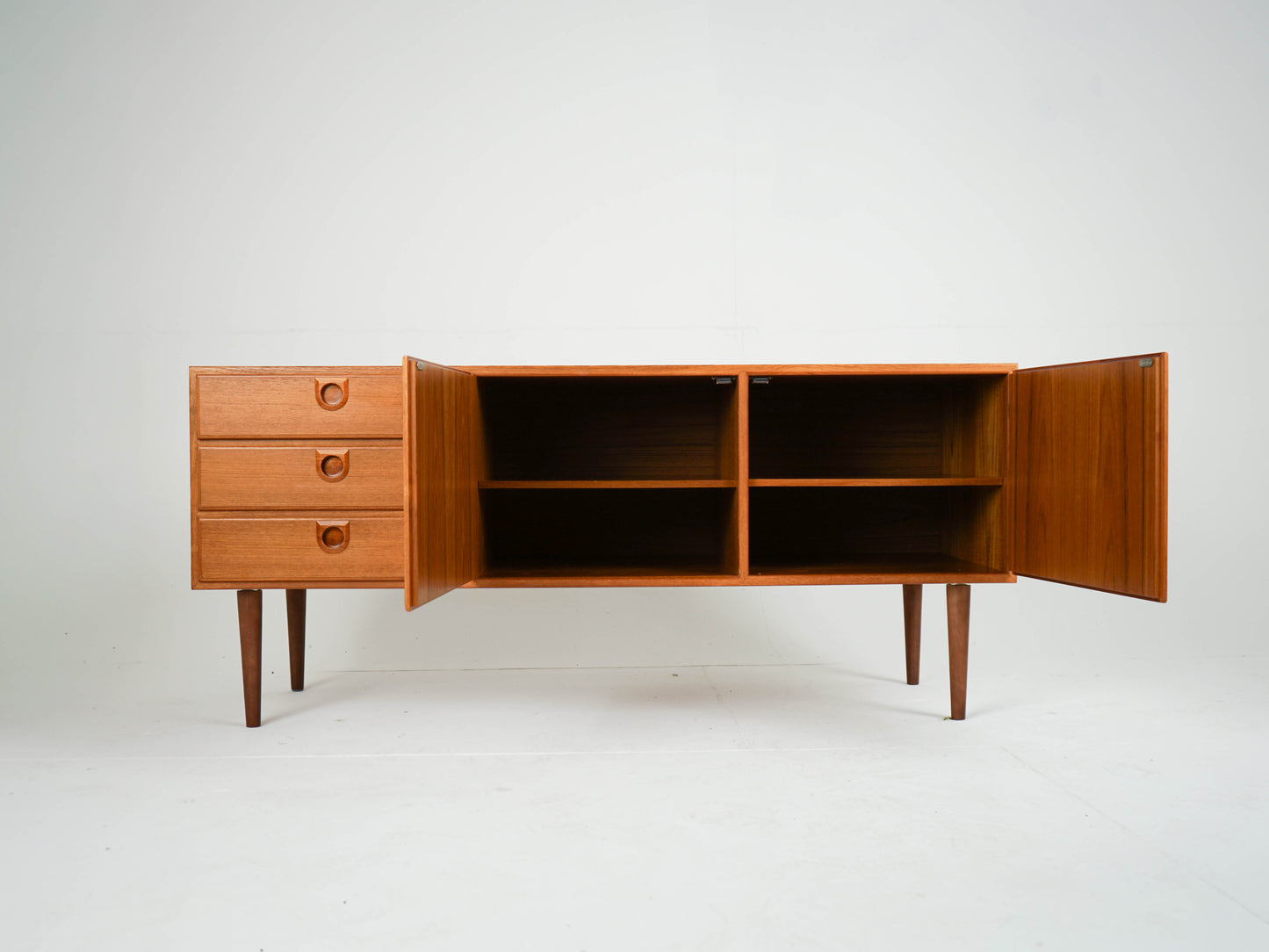 Teak Sideboard Schrank Anrichte Vinyl Vintage Mid Century