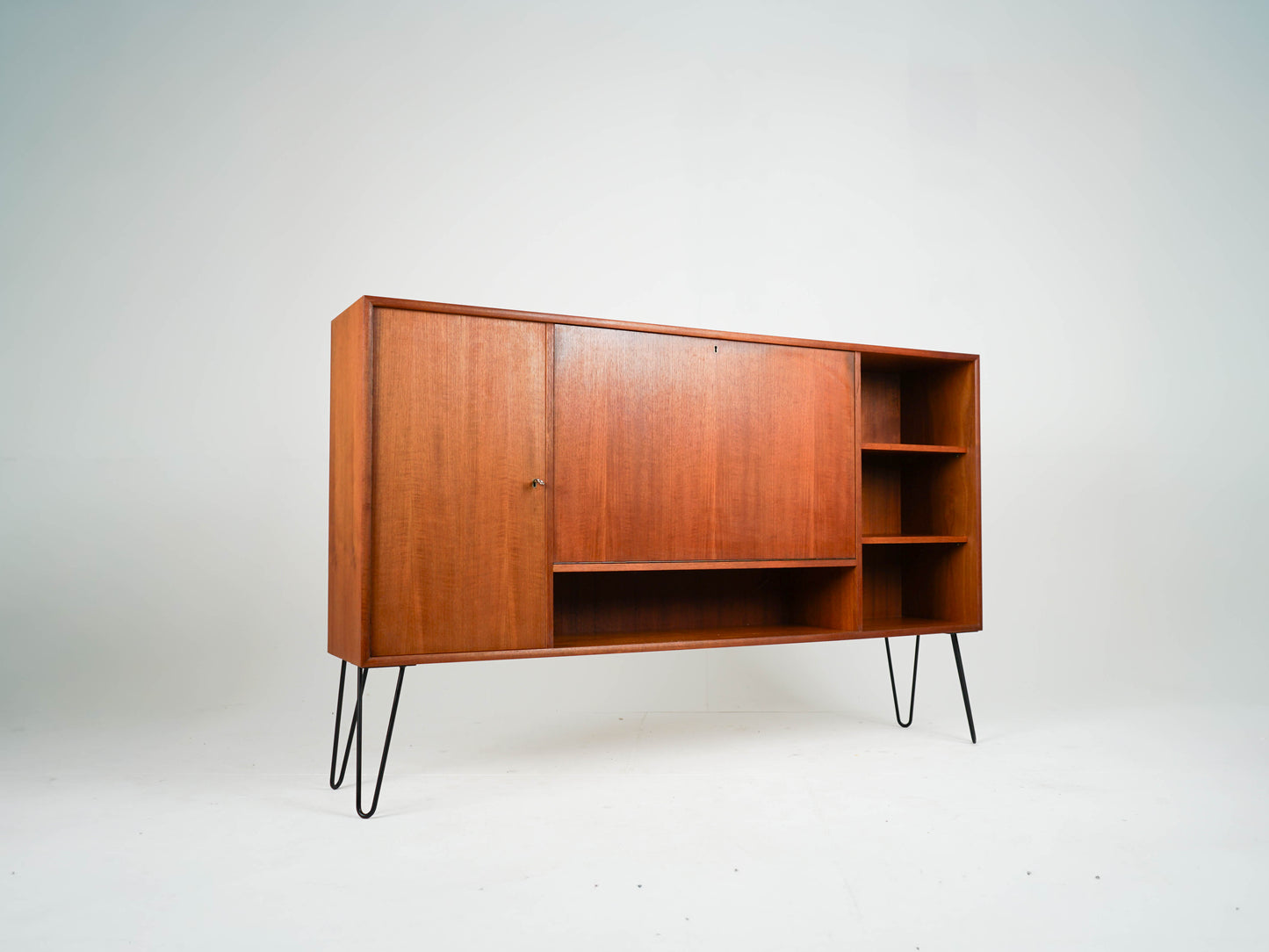 Teak Sideboard Highboard Anrichte Bar Vintage Mid Century
