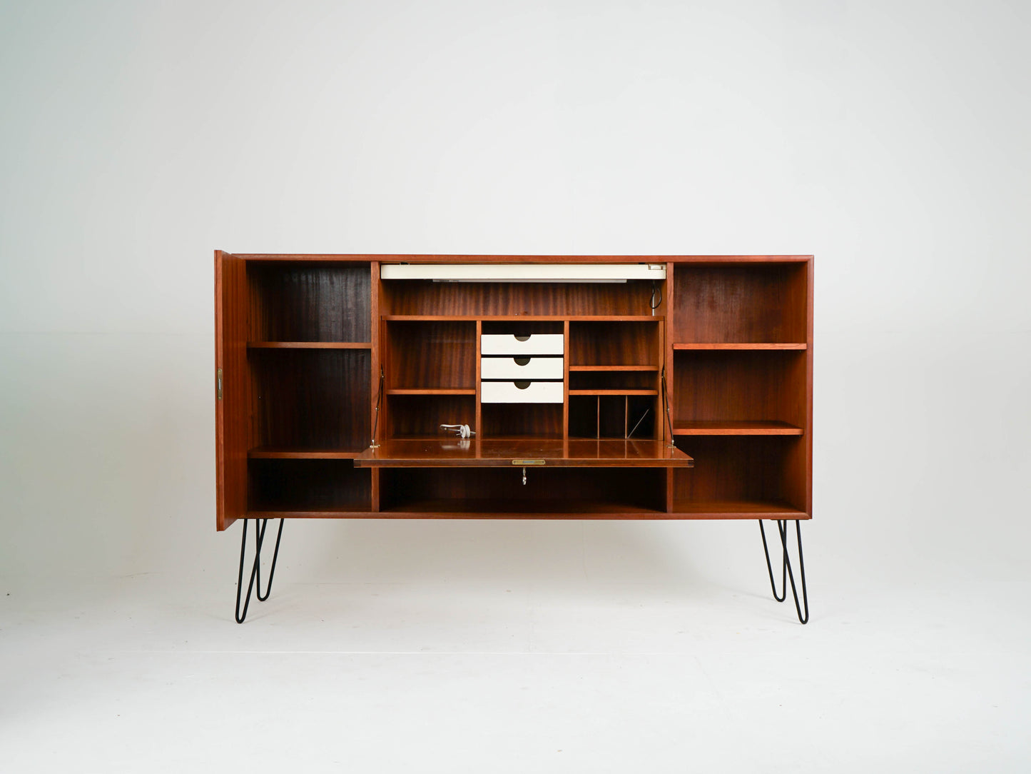 Teak Sideboard Highboard Anrichte Bar Vintage Mid Century