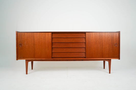 Teak Sideboard Schrank Anrichte Vinyl Vintage Mid Century