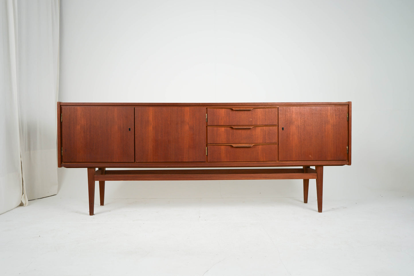 Teak Sideboard Schrank Anrichte Vinyl Vintage Mid Century