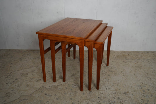 Teak Satztische Couchtisch Dänisch Vintage 60er Mid Century