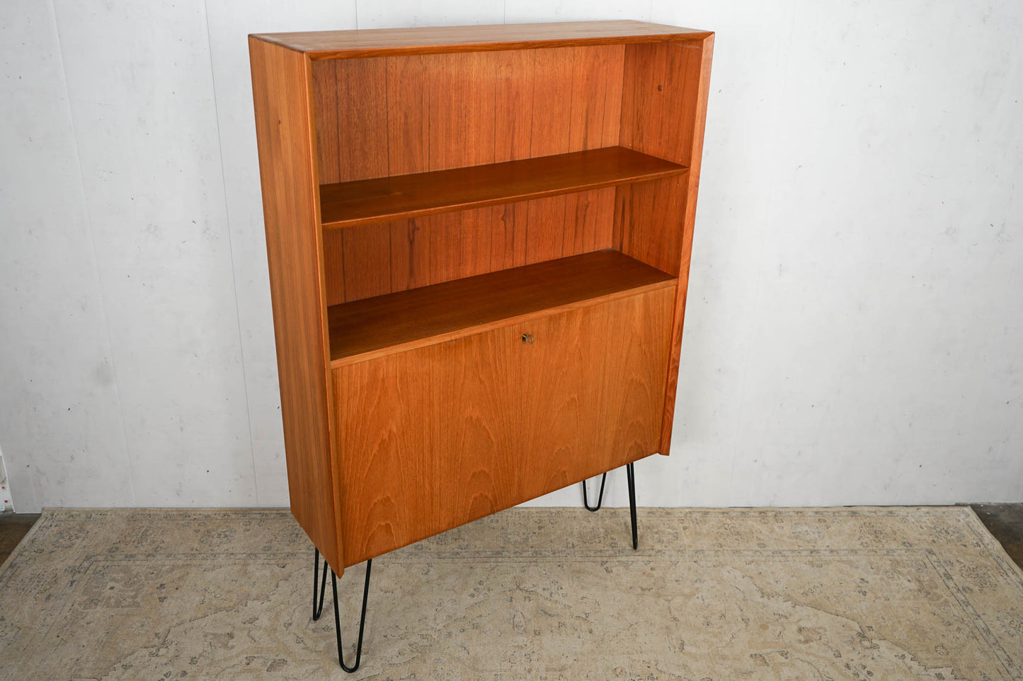 Teak Schrank Bücherregal Vintage 60er Mid Century Retro Dänisch