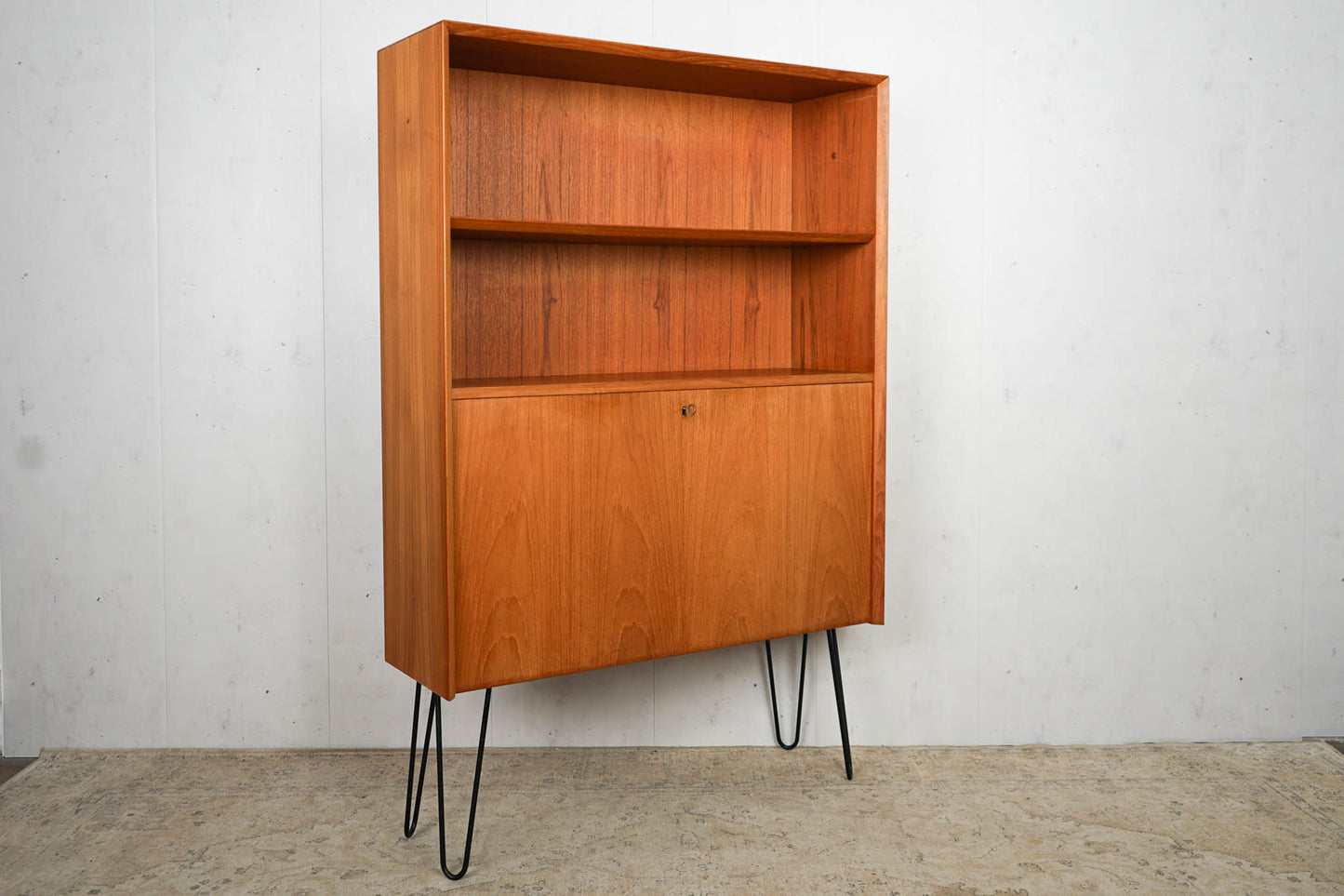 Teak Schrank Bücherregal Vintage 60er Mid Century Retro Dänisch