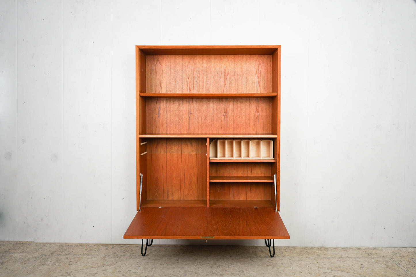 Teak Schrank Bücherregal Vintage 60er Mid Century Retro Dänisch